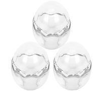 Luxshiny Coupes à Dessert 100ml Forme Coquille D'œuf 3 Pièces en Verre Fabrication Soignée et Sûre, pour Restaurants Occidentaux et Centres Commerciaux