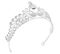 Luxshiny Couronne de Mariage Cygne en Alliage Argenté Ornée de Strass Délicats, Coiffe de Mariée Élégante pour Séance Photo et Cérémonie, Accessoire Cheveux Fille, Couleur Aléatoire