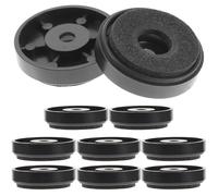 Luxshiny Coussinet D'isolation pour Haut-Parleur Pack de 10 Pièces en Eva et Abs, Absorbeur de Vibration Rond Noir, Gestion D'énergie Sonore pour Enregistreurs et Haut-parleurs