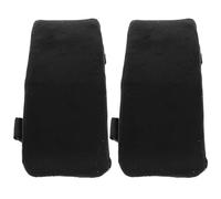 Luxshiny Coussins D'accoudoir Pliables pour Chaises de Bureau et Camping, Rembourrage en Mousse Haute Densité avec Tissu Pelucheux Noir, Confort pour Aventures en Plein Air