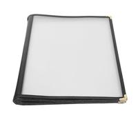 Luxshiny Couverture de Menu Transparente Pvc A4 8 Pages Protège-menu pour Restaurants Cafés Bistrots Hôtel Facile à Nettoyer Porte-menus Professionnel Robuste