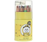 Luxshiny Crayons de Couleur Écriture Super Lisse en Bois Coffret de 24 pour Étudiants et Gomme Facile à Effacer, pour Apprentissage et Vie Quotidienne Maison