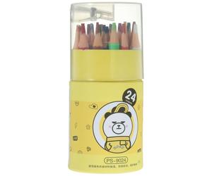 Luxshiny Crayons de Couleur Écriture Super Lisse en Bois Coffret de 24 pour Étudiants et Gomme Facile à Effacer, pour Apprentissage et Vie Quotidienne Maison