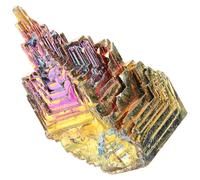 Luxshiny Cristal de Bismuth Rare et Stable, Spécimen Minéral Décoratif Unique en Cristal, Ornement Pratique pour Bureau et Salle à Manger, pour Collectionneurs