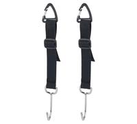 Luxshiny Crochet D'appui-tête de Siège de Voiture en Acier Inoxydable Noir, 2 Pcs, Forte Capacité de Charge, Résistant la Déformation, pour Voiture et Accessoires de Siège Auto