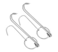 Luxshiny Crochets à Viande pour Suspendre et Fumer 2 Pièces en Acier Inoxydable Crochets Robustes Usage Polyvalent pour Barbecue pour Gril et Fumage