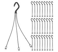 Luxshiny Crochets en Plastique Noir pour Optimiser L'espace 30 Pièces Support Robuste et Facile à Installer pour Pots de Fleurs Suspendus sur Balcon ou Salon