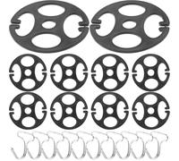 Luxshiny Crochets Métalliques Adapté pour Installation et Remplacement de Housses de Siège Lot de 10 Fixation Stable en Plastique et Fer Noir pour Housse de Siège Auto