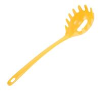 Luxshiny Cuillère à Égoutter en Jaune Poignée Confortable, Fourchette à Spaghetti pour Servir les Pâtes Cuisine