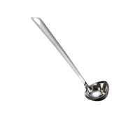Luxshiny Cuillère en Acier Inoxydable Trou Suspendu, Séparateur de Graisse pour Soupe, Ustensile Cuisine Pratique et Solide Argenté