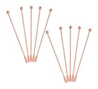 Luxshiny Cuillères à Cocktail Inox 19 Cm Rose Doré, Agitateur Multifonction Pour Bar Et Café, Lot De 10 Cuillères à Mélanger Pour Boissons Et Cocktails, Accessoire De Bar Domestique