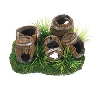 Luxshiny Décoration Aquarium Résine Cachette Poisson Grotte Refuge Poissons Décoratifs Maison Aquarium Rustique