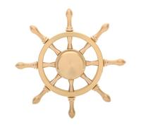 Luxshiny Décoration de Roue de Navire en Laiton Or, Robuste et Résistante la Rouille, pour Bureau ou Étagère Style Marin et Ambiance Littéraire