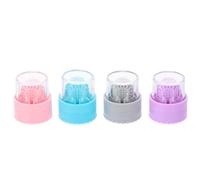 Luxshiny Dispositif de Nettoyage des Lentilles Manuel Portable en PP 4pcs, Étui Pratique pour Nettoyage de Lentilles en Voyage Voiture Couleur Aléatoire