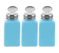 Luxshiny Distributeur D'alcool Antistatique Rechargeable 180ml avec Pompe à Pression, Bouteille en Plastique et Acier Inoxydable, pour Usage Laboratoire et Domestique, Lot de 3