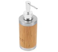 Luxshiny Distributeur de Savonnette Liquide Rechargeable en Bambou 250ml Pompe Pratique, Design Élégant et Minimaliste pour Salle de Bain et Maison