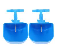 Luxshiny Distributeur d'eau Automatique pour Lapins 2pcs, Grosse Capacité en Plastique Bleu, Attachable la Cage, Pratique pour Animaleries et Élevages