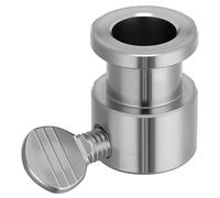 Luxshiny Douille de Broche de Gril contrepoids, Accessoires pour Broche à rôtisserie, Acier Inoxydable, Argent, 1 pièce, Support Stable, pour Barbecue et grillade