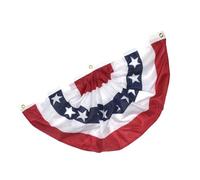 Luxshiny Drapeau Américain Demi Cercle Polyester Fan Flag Suspendu pour Décoration Fête Patriotique