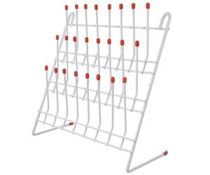 Luxshiny Égouttoir à Verrerie de Laboratoire en Métal - Support Compact pour 24 Tubes à Essai - Séchoir Solide pour Matériel Scientifique et Rack de Séchage pour Laboratoire de Chimie