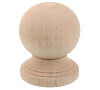 Luxshiny Embout de Poteau en Bois Massif Beige, Sphère Sculptée Rustique et Classique Romaine, Facile à Installer pour Décoration Intérieure et Extérieure