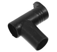 Luxshiny Embout de Tringle à Vêtements Noir Angle Droit, Connecteur Double pour Portant à Vêtements Réglable, Butée Stable et Robuste pour Étendoir Intérieur et Extérieur, 1 Pièce