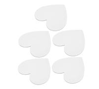 Luxshiny Ensemble 5 Toiles Cœur 20X20 CM Coton Tendu pour Peinture Huile et Acrylique Activités Artistiques Étudiants Amateurs