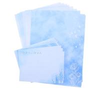 Luxshiny Ensemble de 10 de Papier à Lettres A4 Enveloppes | Style Romantique, Lisibilité Améliorée, pour Notes de Remerciement et Lettres Personnelles, Papier