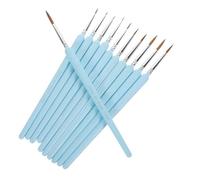 Luxshiny Ensemble de 11 Pinceaux Peinture Miniature en Fer et Poils Doux, Pinceaux de Précision Multi-usages pour Peinture à L'huile et Gouache, pour Artistes et Dessin Fin