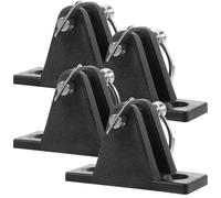 Luxshiny Ensemble de 4 Charnières de Pont en Nylon et Acier Inoxydable pour Bimini Bateau, Accessoires Stables avec Vis, pour Montage et Démontage Facile à Bord