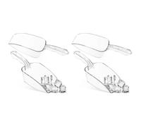 Luxshiny Ensemble de 4 Pelles à Glace en Plastique, Spatule Utilitaire Transparente de Qualité Alimentaire pour Machine à Glace de Comptoir, Pelle à Popcorn pour La Cuisine, Farine, Grains Secs en