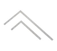 Luxshiny Équerre Métallique en Acier Inoxydable 2 Pcs, Outil Robuste et Précis pour Dessin et Menuiserie, Design Simple et Finition Soignée pour Amateurs et Étudiants