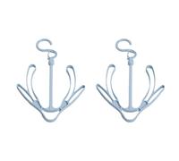 Luxshiny Étagère à Chaussures à Suspendre 10 Pièces Double Crochet Bleu Séchoir à Chaussures Anti-Vent en PP pour Balcon Extérieur Maintien Forme des Bottes