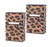 Luxshiny Étui à Cigarettes 20 Pcs Motif Léopard, Protection Rigide Portable pour Boîte à Cigares, Lot de 2 Étuis Compacts et Étanches, Accessoire Pratique pour Homme, Protège-boîte