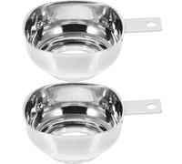 Luxshiny Faciles à Nettoyer et Transférer Liquides en Acier Inoxydable Argenté Entonnoirs à Large Lot de 2 pour Confiture, Huile et Usage Domestique