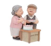 Luxshiny Figurine de Couple de Personnes Âgées Résine Statue Ornementale pour Décoration de Mariage Saint Valentin Anniversaires Souvenir Spécial pour Couples