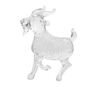 Luxshiny Figurine de l'Année de la Chèvre - Figurine Animale en Cristal - Mascotte Mouton de Table 2027, Souvenir de bénédiction du Printemps pour Le Nouvel an Chinois - Décoration de Bureau
