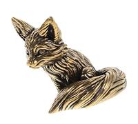 Luxshiny Figurine Laiton de Renard Vintage Sculpture pour Décoration Intérieure Bureau Ornement Charmant pour Cérémonie de