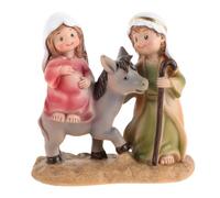 Luxshiny Figurine Religieuse Fuite en Égypte en Résine, Style Renaissance | Décor de Table de Noël, pour Autel Domestique, Étude, Petites Pièces, Présentation Présent Soignée