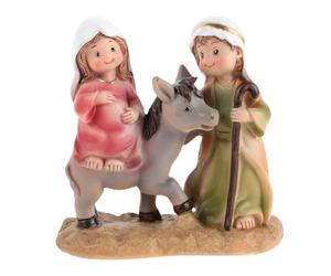 Luxshiny Figurine Religieuse Fuite en Égypte en Résine, Style Renaissance | Décor de Table de Noël, pour Autel Domestique, Étude, Petites Pièces, Présentation Présent Soignée
