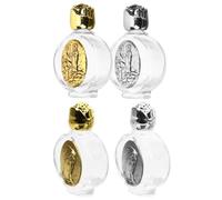 Luxshiny Flacons en Verre Rechargeables Lot de 4 pour Eau Bénite, Décorations pour Baptême et Présents Fête, Motifs Aléatoires Style Aléatoire