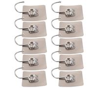 Luxshiny Forme Crochets Muraux en Acier Inoxydable Argentés, Forte Capacité de Charge et Gain de Place pour Accessoires Cuisine