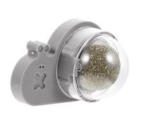 Luxshiny Friandises pour Chat D'intérieur Boule d'herbe à Chat Adhésive Rotative à 360° Gris Snack Nettoyant Dentaire pour Chaton Jouet Ludique