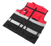 Luxshiny Gilet Réfléchissant de Sécurité en Nylon Léger Protection, Travailleurs Municipaux Activités Extérieures en Construction