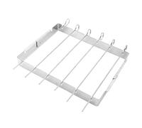 Luxshiny Grille De Rôtissage De Viande Et Brochettes en Métal pour Barbecue De Jardin en INOX Pliable, Portable Et Compact, Camping Extérieur Et Barbecue Famille