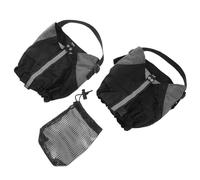 Luxshiny Guêtres de Randonnée Courtes Noires en Polyester Respirant, Couvre-Chaussures Antidérapant et Imperméable pour Chasse, Marche et Raquettes, Protection Légère et Résistante