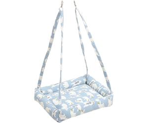 Luxshiny Hamac Suspendu pour Petits Animaux Quatre Saisons, Lit Confortable en Toile avec Litière Absorbante, Taille Adaptée pour Cochons D’Inde et Lapins, Couleurs Bleu Clair Motif Ours