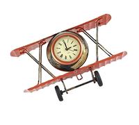 Luxshiny Horloge d'avion Vintage Décorative en pour Bureau Modèle Rétro Design Élégant Décoration de Salon 1Pc