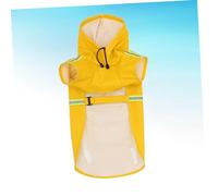 Luxshiny Imperméable Réfléchissant pour Chien avec Capuche Manteau de Pluie Étanche et Résistant Protection Complète pour Animaux de Compagnie XXL Jaune pour Promenades Nocturnes et Saison