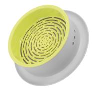 Luxshiny Jardinière Hydroponique sans Terre pour Herbe à Chat, Bac Rond Double Couche en Abs Plateau à Grille, Accessoire Pratique pour Chats D'intérieur